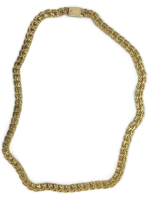 CHINO LINK 14k SOLID YELLOW GOLD CHAIN TEJIDO CHINO