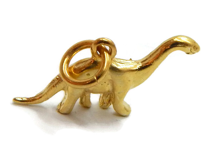 14K YELLOW GOLD DINOSAUR CHARM PENDANT!! -