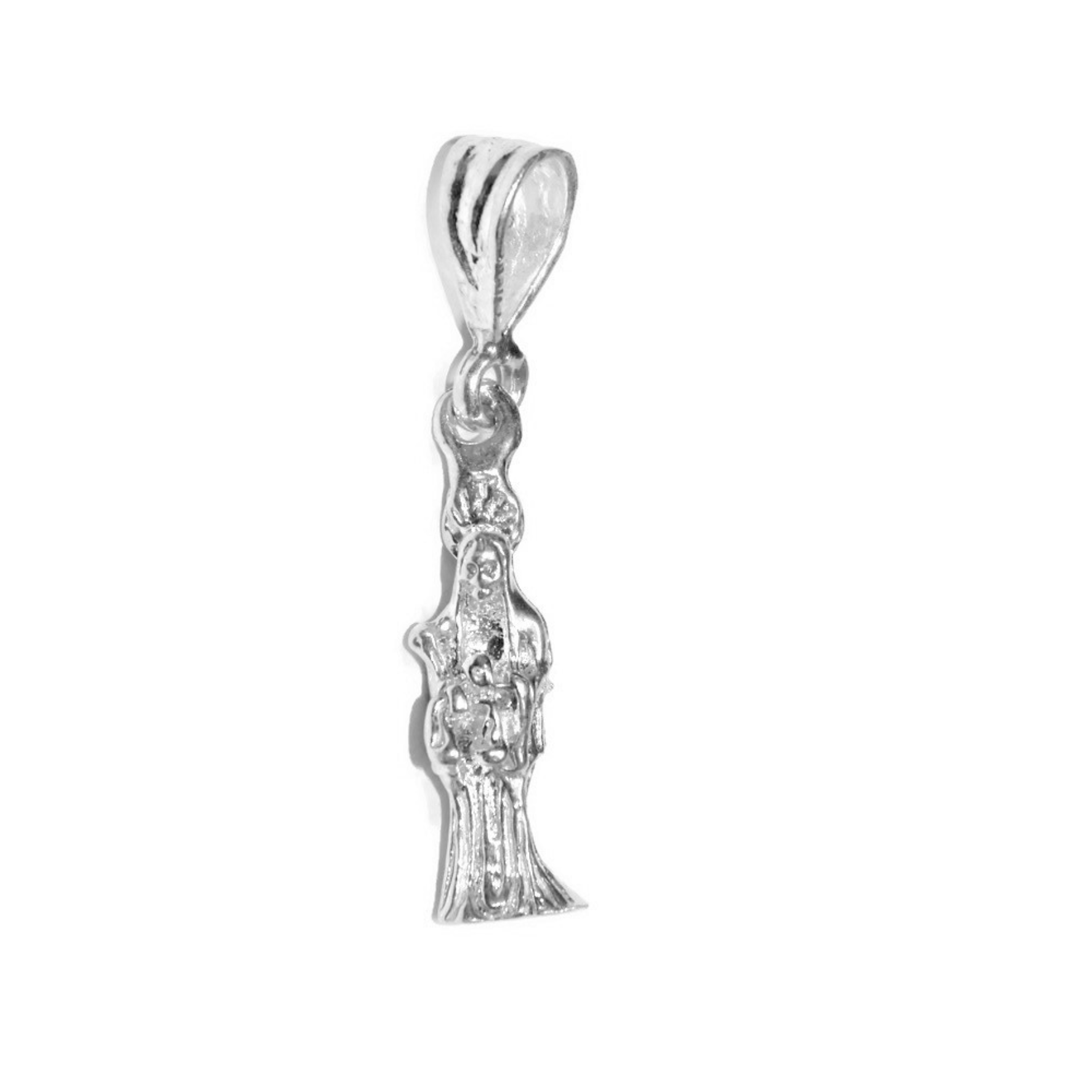 Santa muerte sales pendant silver