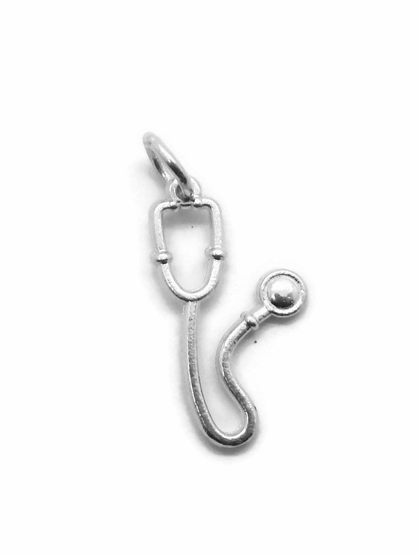 Stethoscope Pendant Charm .925 Sterling Silver
