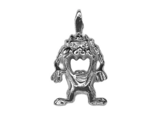Taz Tazmanian Devil Pendant Charm .925 Sterling Silver - Taz Tazmanian Devil Pendant Charm .925 Sterling Silver -